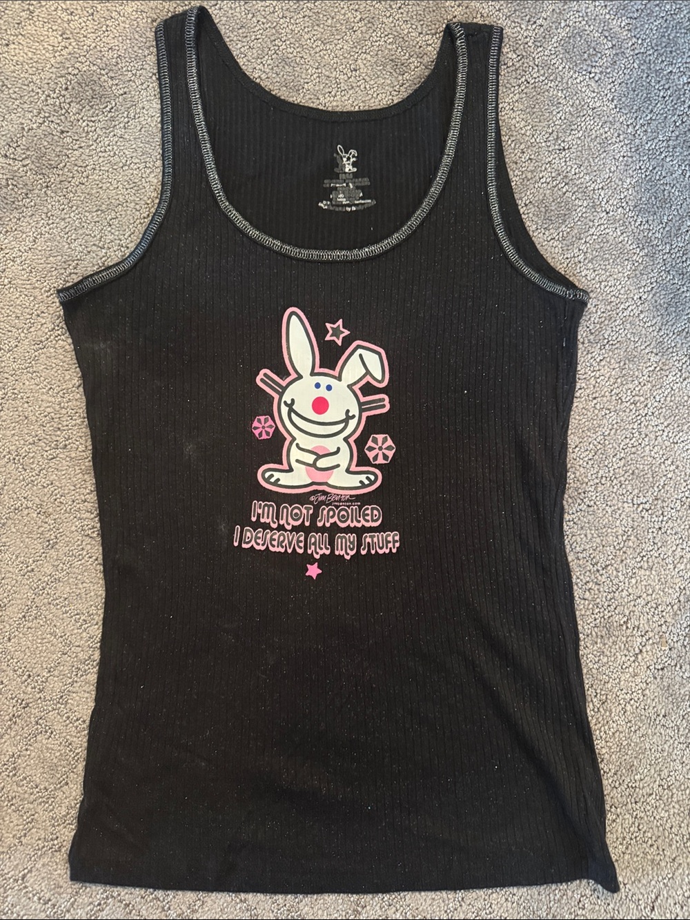 Vintage Y2K It’s Happy Bunny Jim Benton Sarcastic Tank Top - Picture 4 of 4